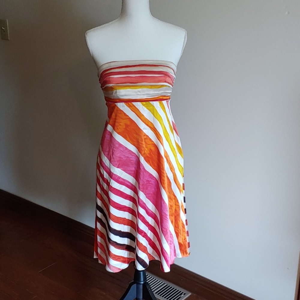 Silk Strapless dress, The Limited